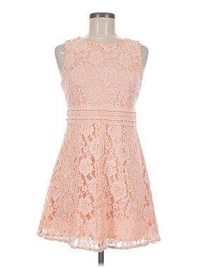 Forever 21 Pink Lace Sleeveless Mini Dress